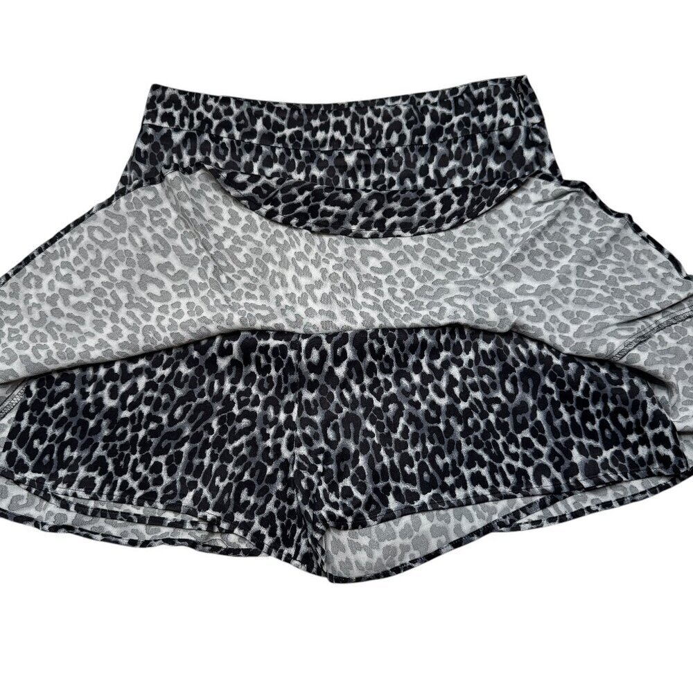Zara Leopard Print Mini Skort Black/Navy Sz S NWT - Picture 5 of 10